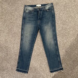 the GREAT Rhinestone Dark Blue Ankle Jeans